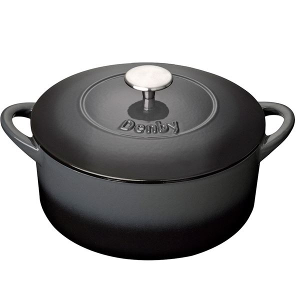 Denby - Halo Valurautapata 26 cm Musta