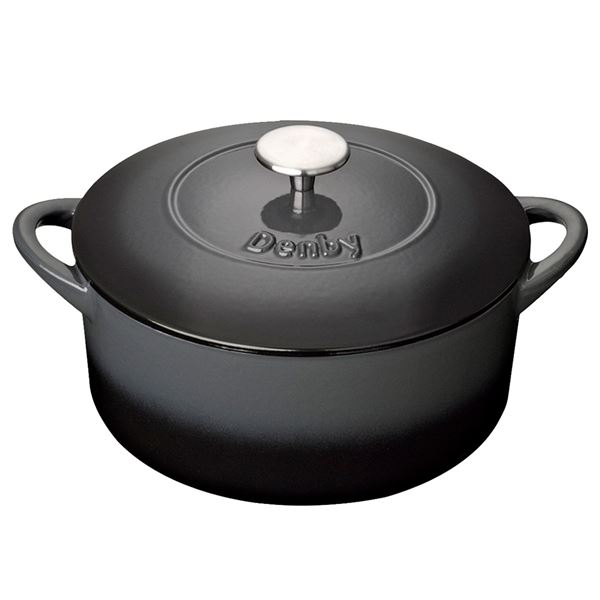 Denby - Halo Valurautapata 24 cm Musta