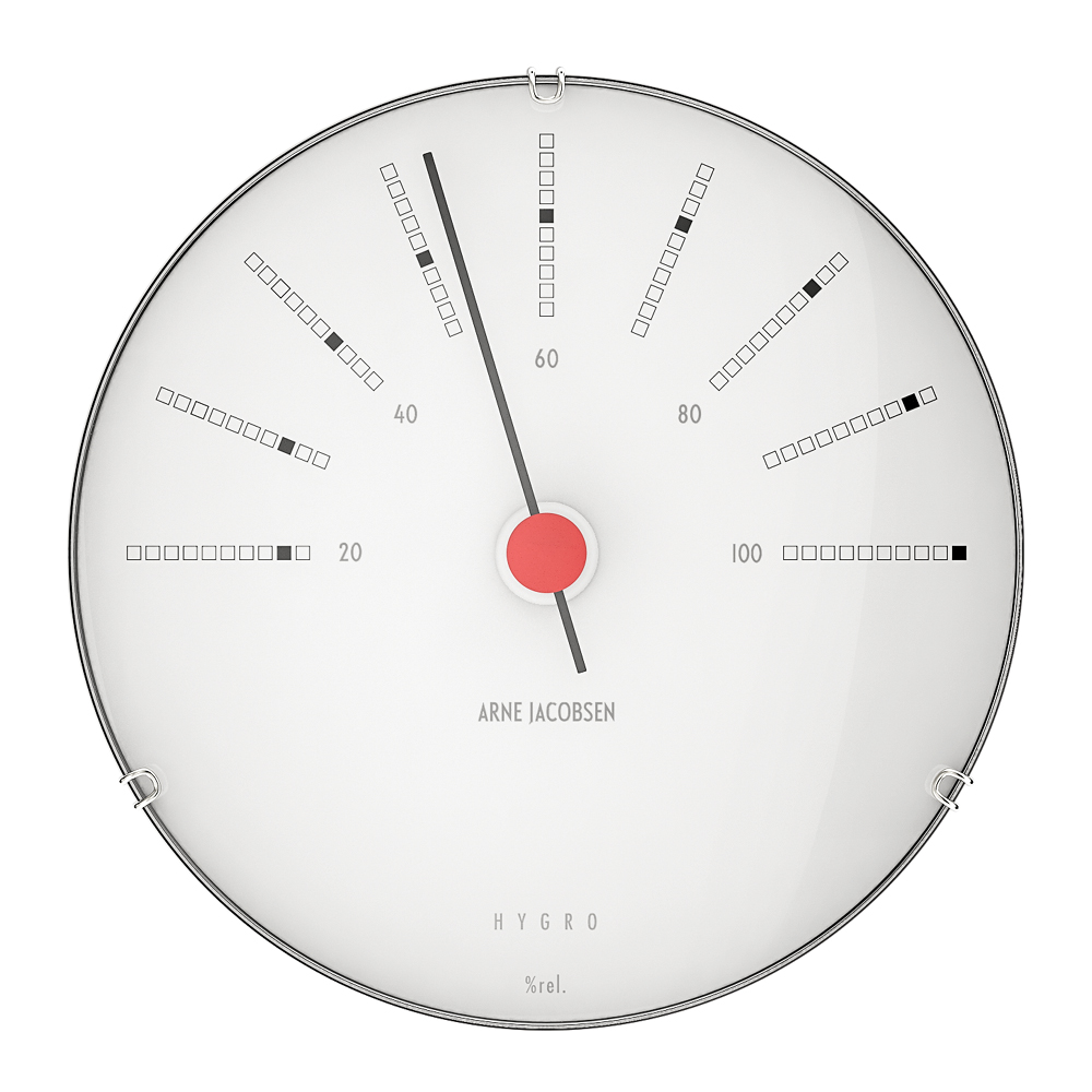 Arne Jacobsen - Bankers Kosteusmittari 12 cm Valkoinen