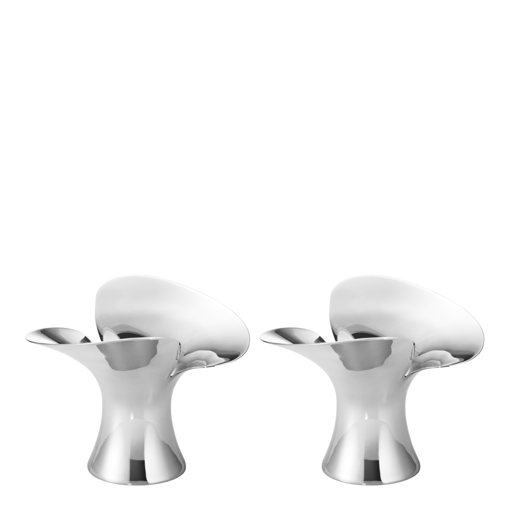 Georg Jensen - Bloom Botanica Kynttilänjalka 2 kpl Ruostumaton