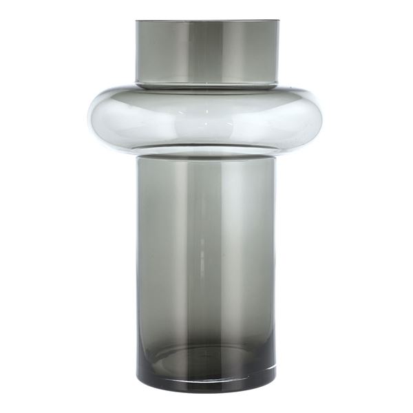 Lyngby Glas - Tube Maljakko 40 cm Smoke Glass