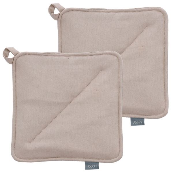 Södahl - Södahl Patalappu 20x20 cm 2 kpl Soft Kitchen Beige