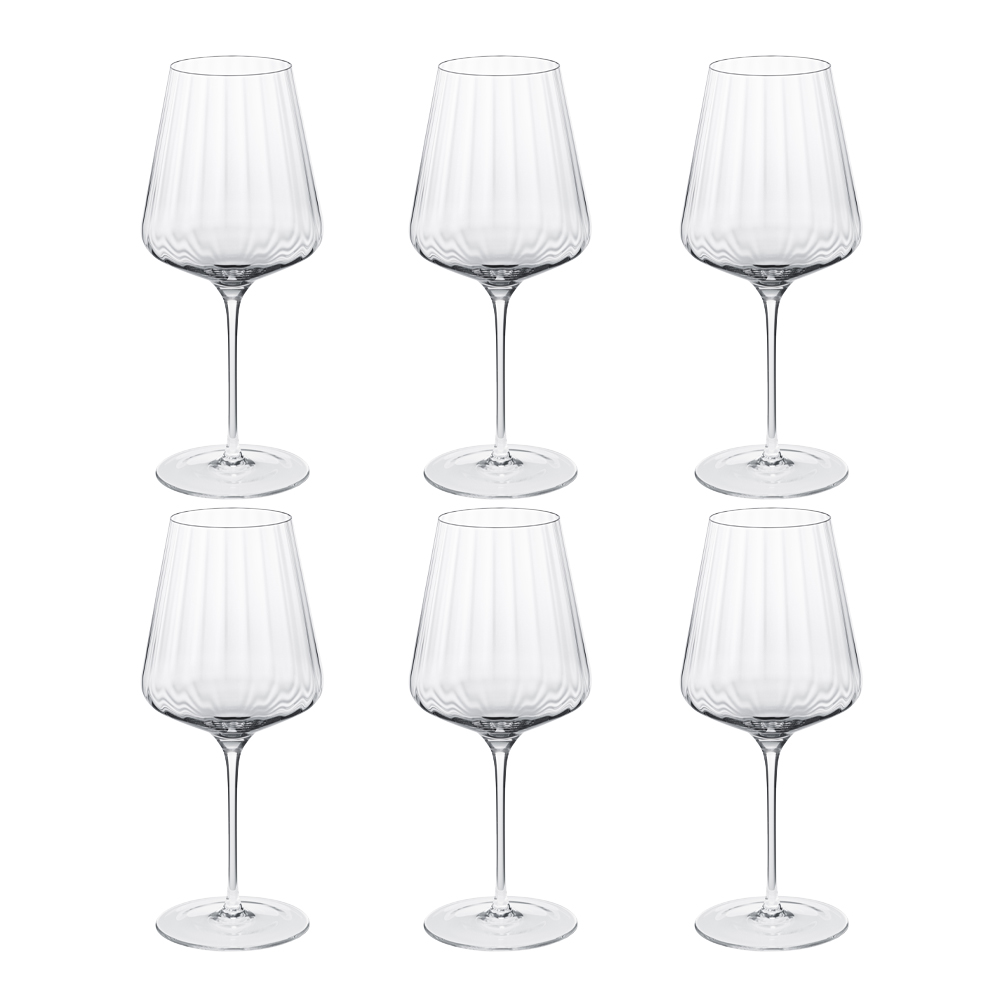 Georg Jensen - Bernadotte Punaviinilasi 54 cl 6 kpl