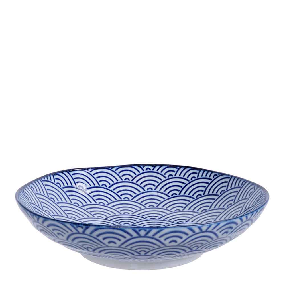 Tokyo Design Studio - Nippon Blue Pastalautanen 21 cm Wave