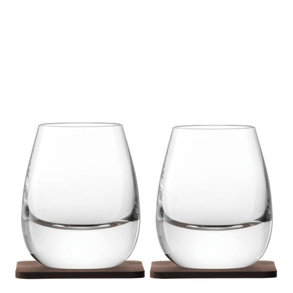 LSA International - Whisky Tumbler 25 cl + Lasinalunen 2 kpl