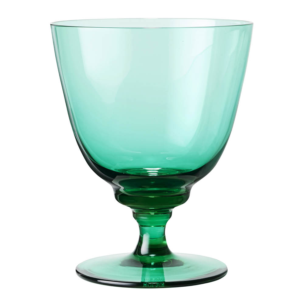 Holmegaard - Flow Jalallinen Lasi 35 cl Emerald Green