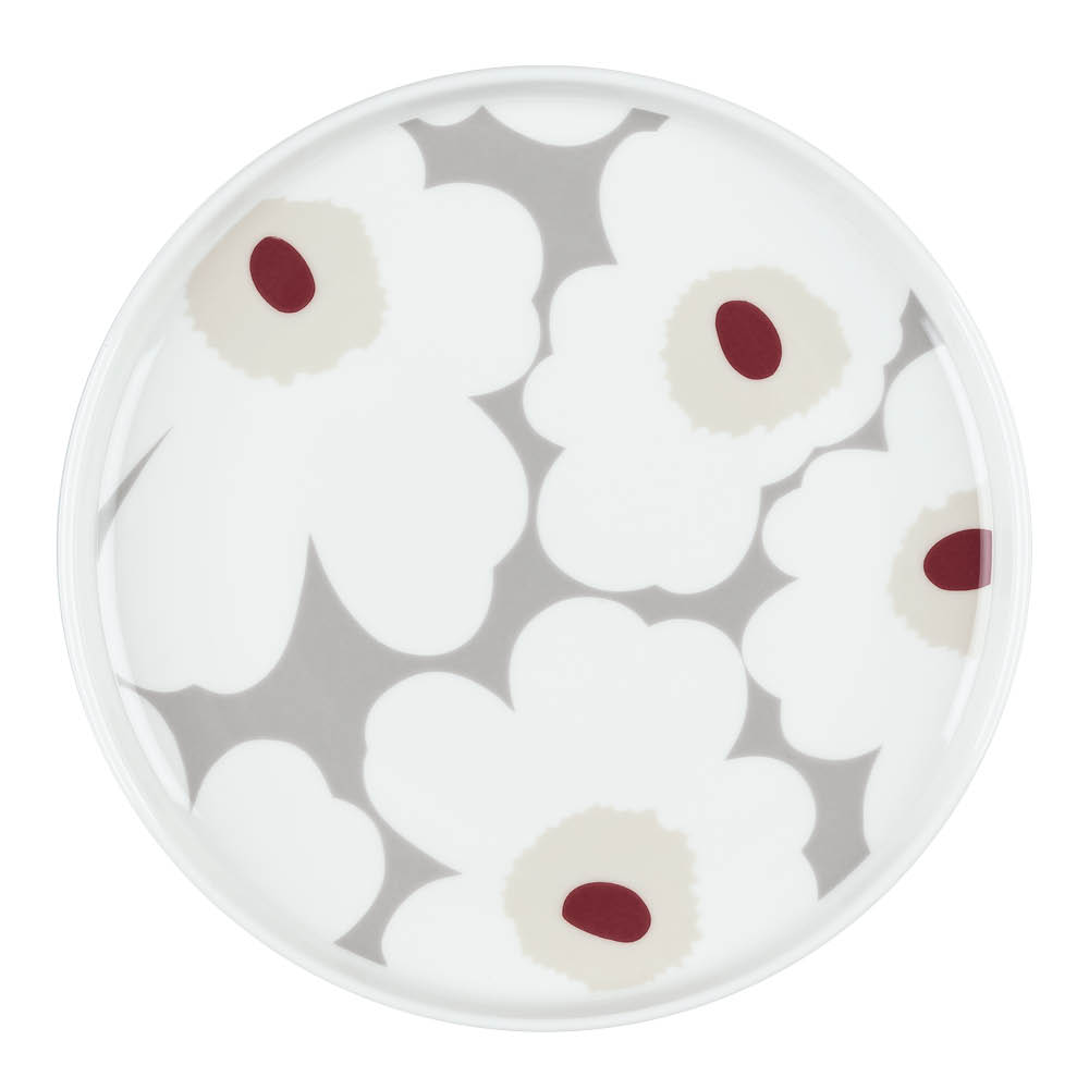 Marimekko - Oiva Unikko Lautanen 20 cm Harmaa