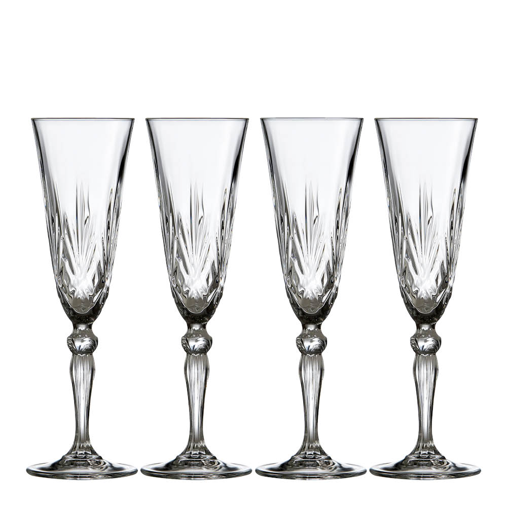 Lyngby Glas - Melodia Samppanjalasi 16 cl 4 kpl Kirkas