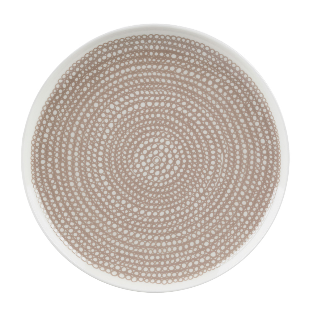 Marimekko - Oiva / Siirtolapuutarha Lautanen 25 cm Valkoinen/Beige