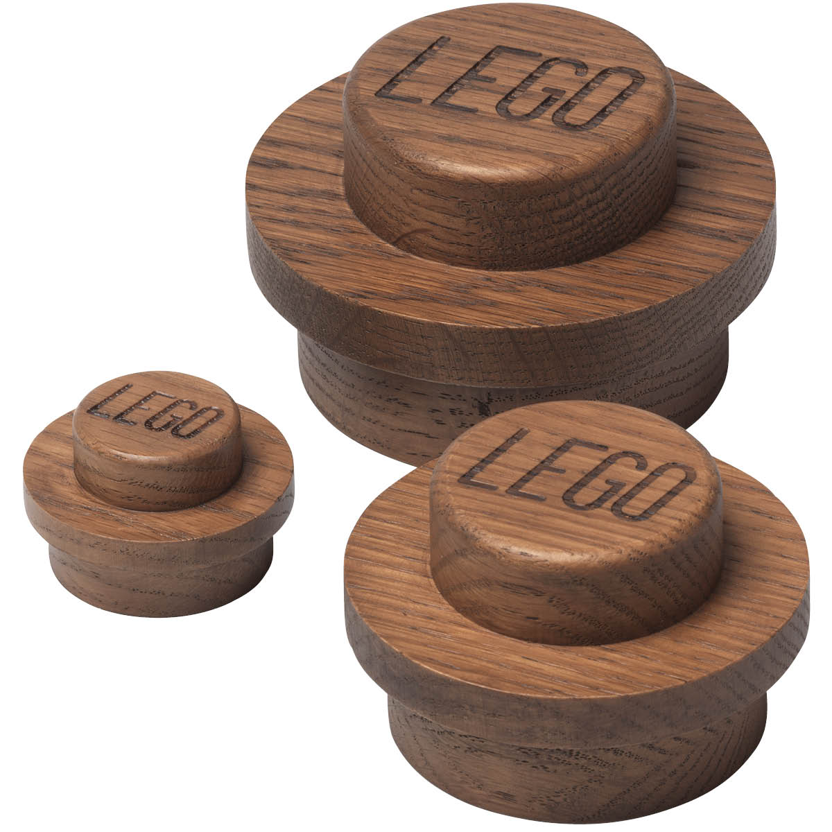 Lego - Lego Wooden Seinäkoukku 3 kpl Tumma tammi