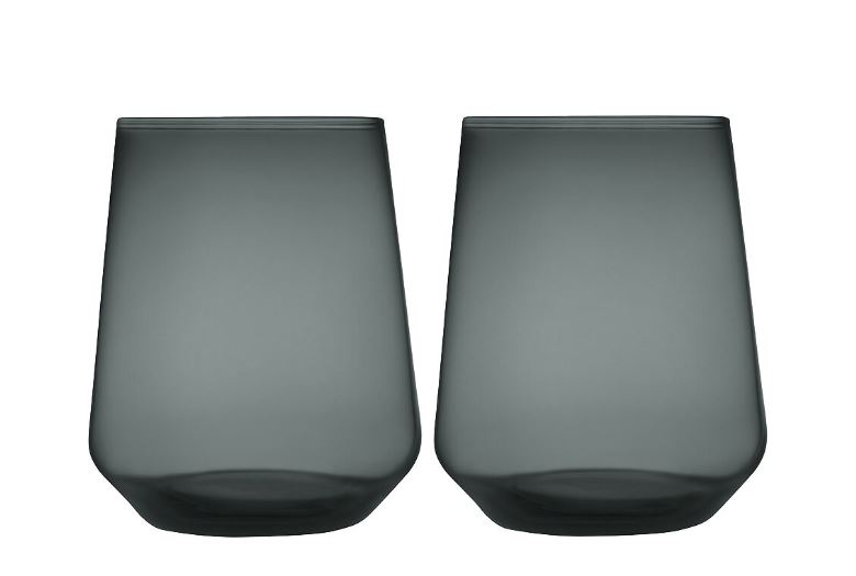 iittala - Essence Juomalasi 35 cl 2 kpl Tummanharmaa