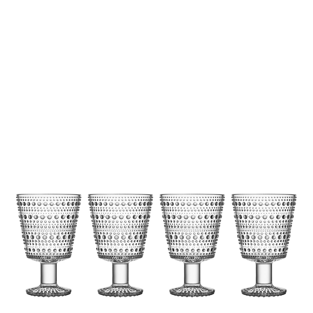 iittala - Kastehelmi Juomalasi jalallinen 26 cl 4 kpl Kirkas