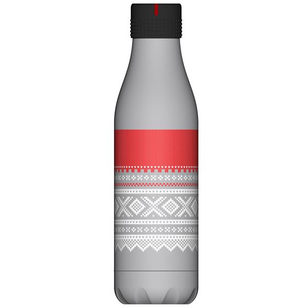 Les Artistes - Bottle Up Design Termospullo 0,5L Harmaa/Punainen