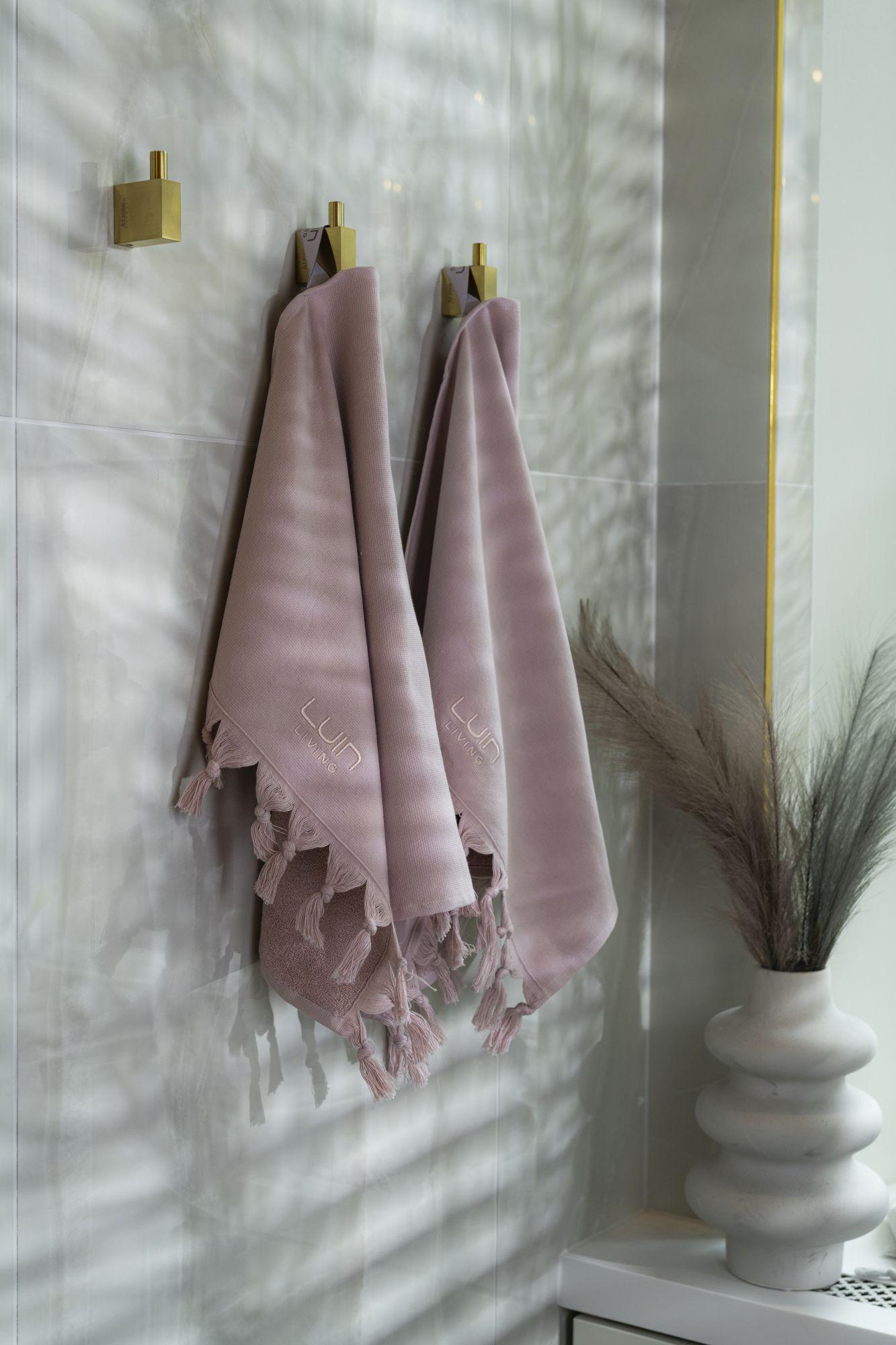 Luin Living Organic Hand Towel 50x70cm Dusty Rose