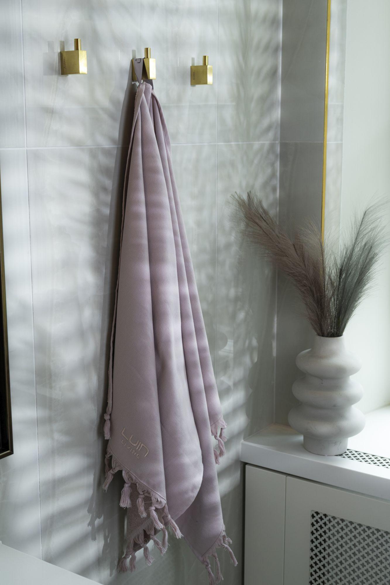 Luin Living Organic Bath & Beach Towel 70x140cm Dusty Rose