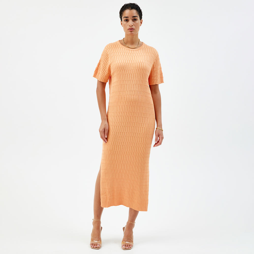 Lyhythihainen Mekko Luomupuuvilla - Orange - XL