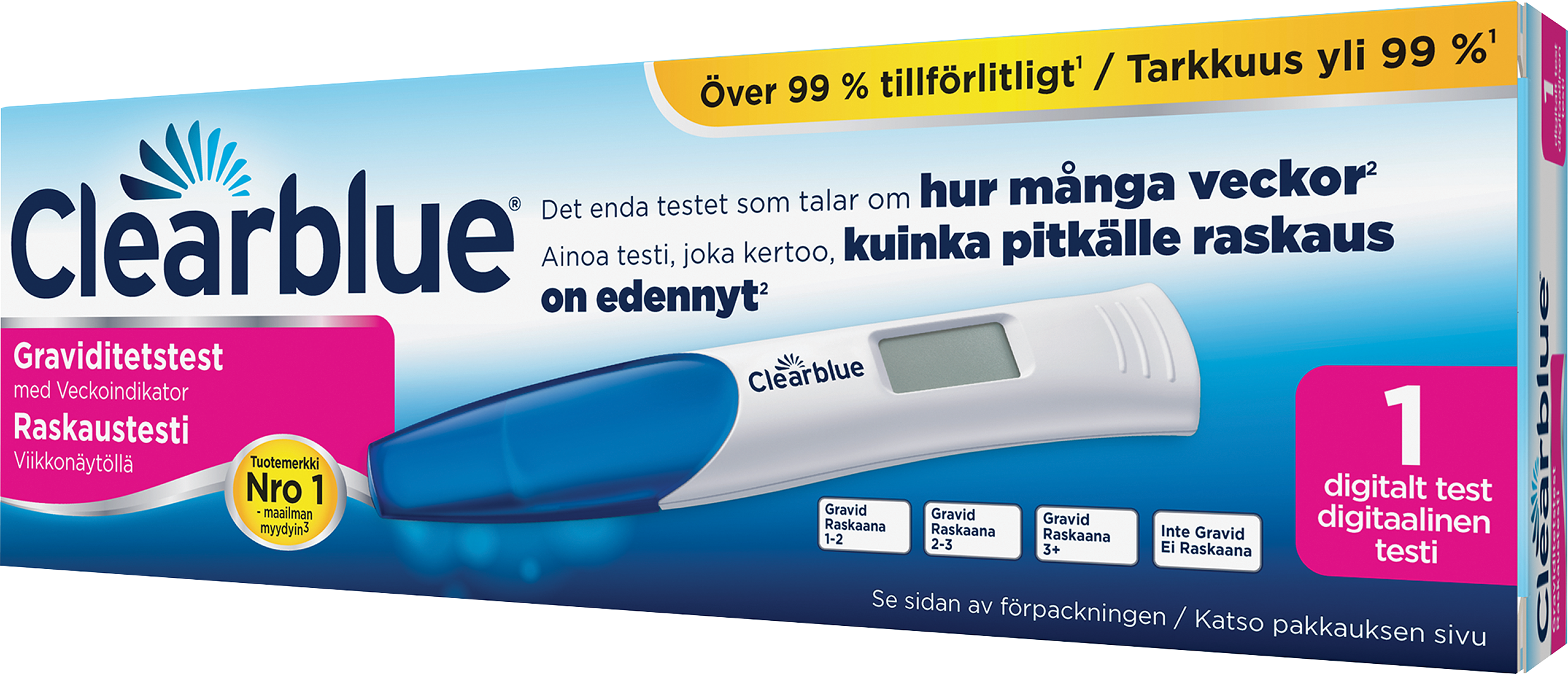 Clearblue Digital raskaustesti 1 kpl viikkonäytöllä