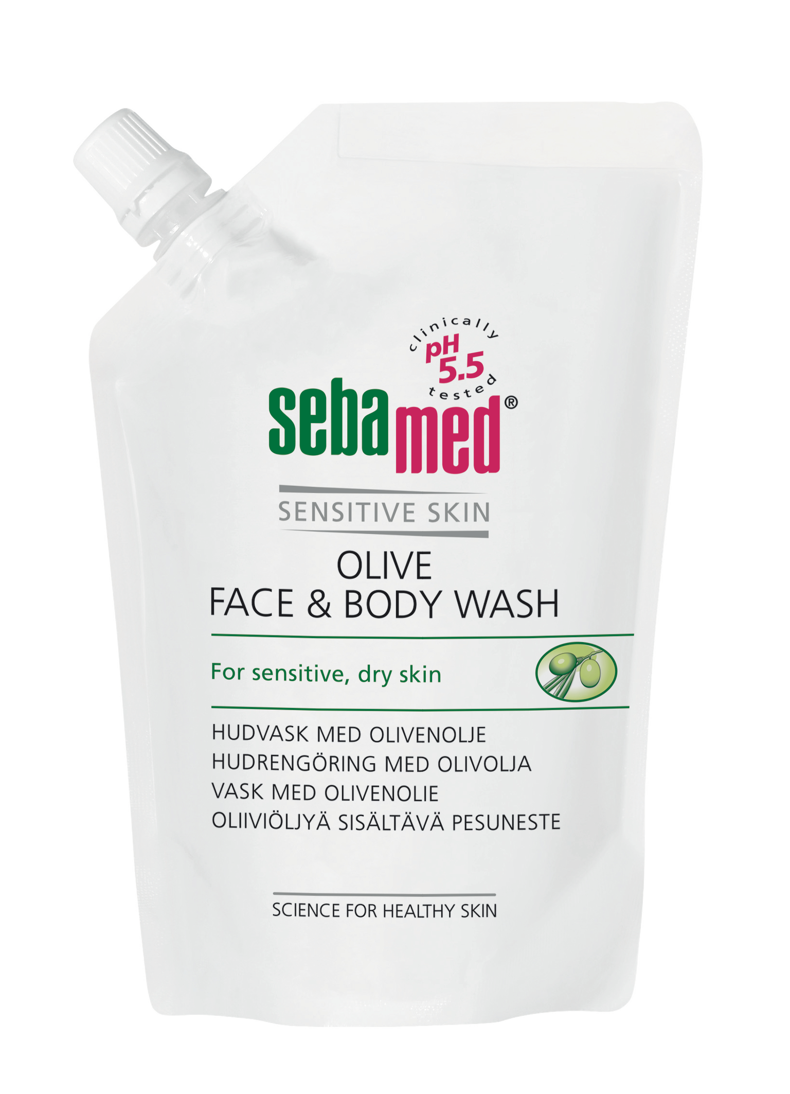 Sebamed Olive Face&Body Wash pesuneste täyttöpussi 400 ml