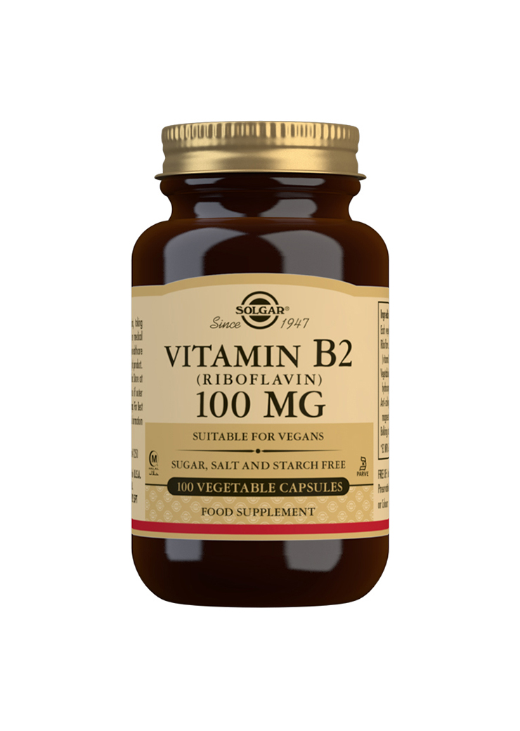 Solgar B2-vitamiini 100 mg, 100 kaps.