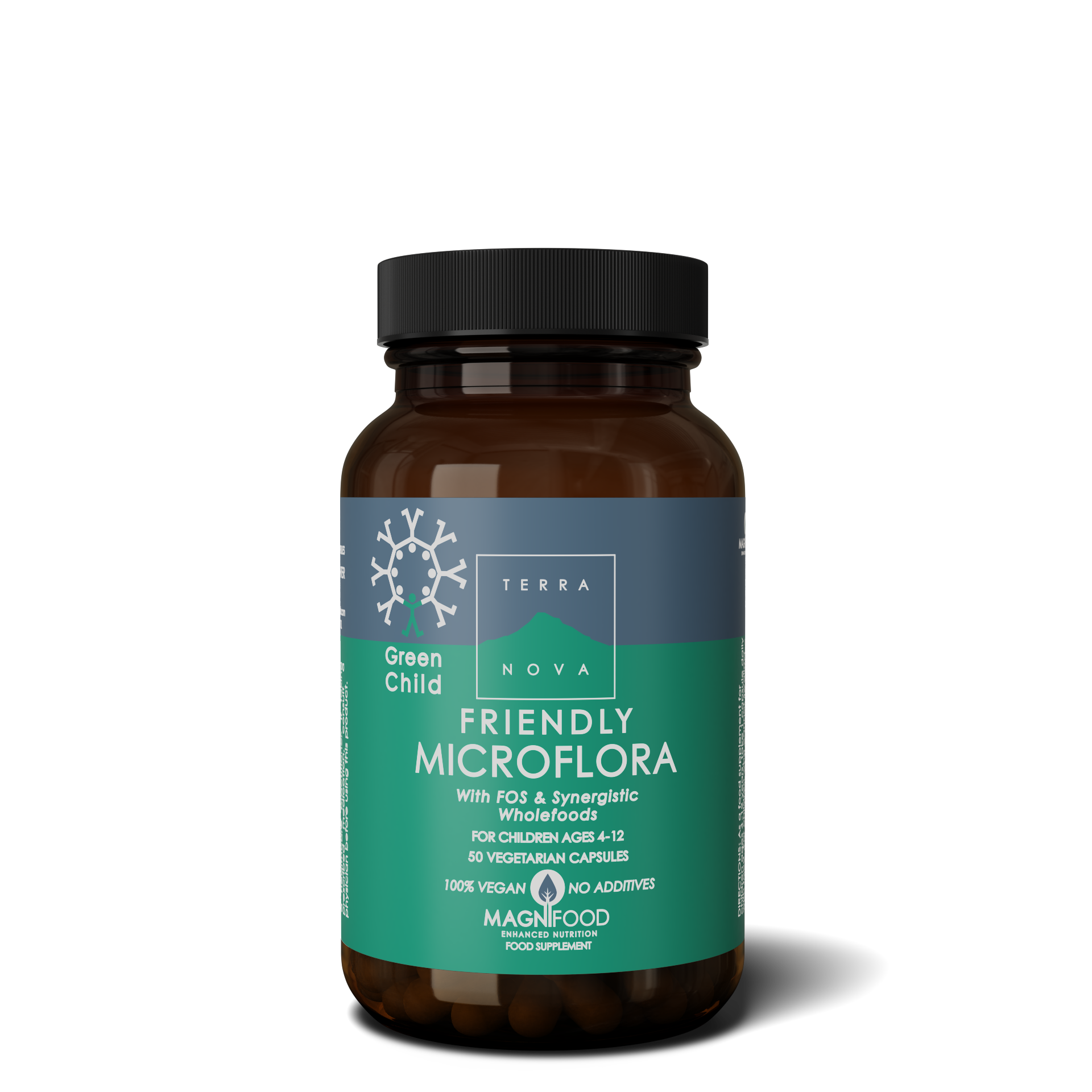 Terranova Green Child Friendly Microflora probiootti, 50 kaps.