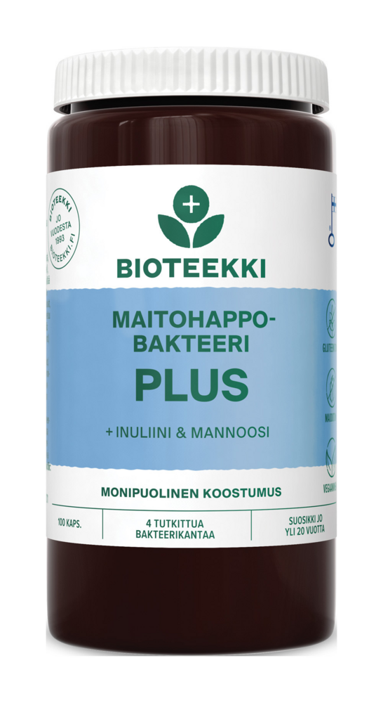 Bioteekki Maitohappobakteeri Plus kapseli 100 kpl