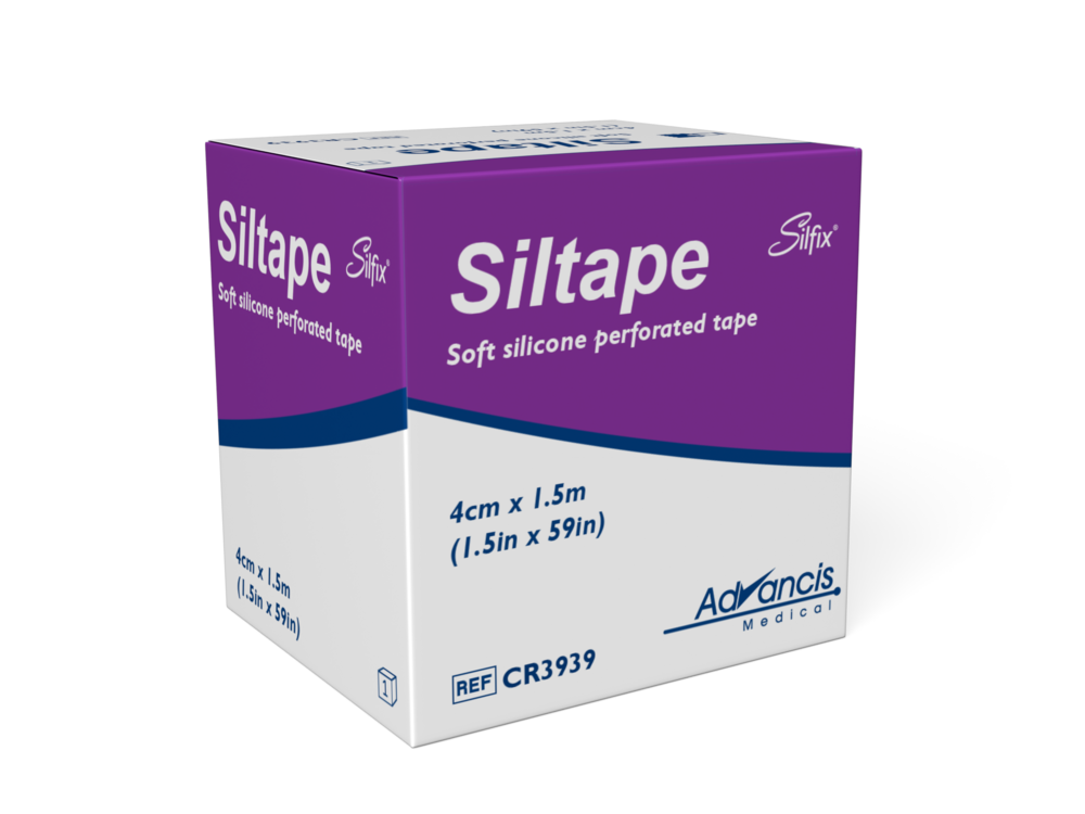 Siltape lääkinnällinen silikoniteippi 4cmx1,5m