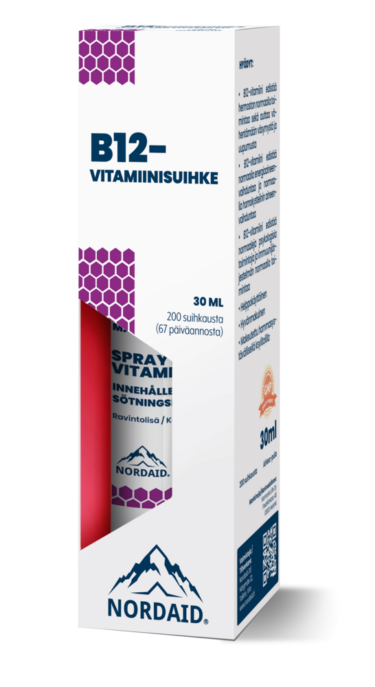 Nordaid B12 vitamiinisuihke 30 ml