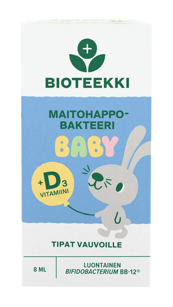 Bioteekki Maitohappobakteeri Baby + D3 Tipat 8 ml