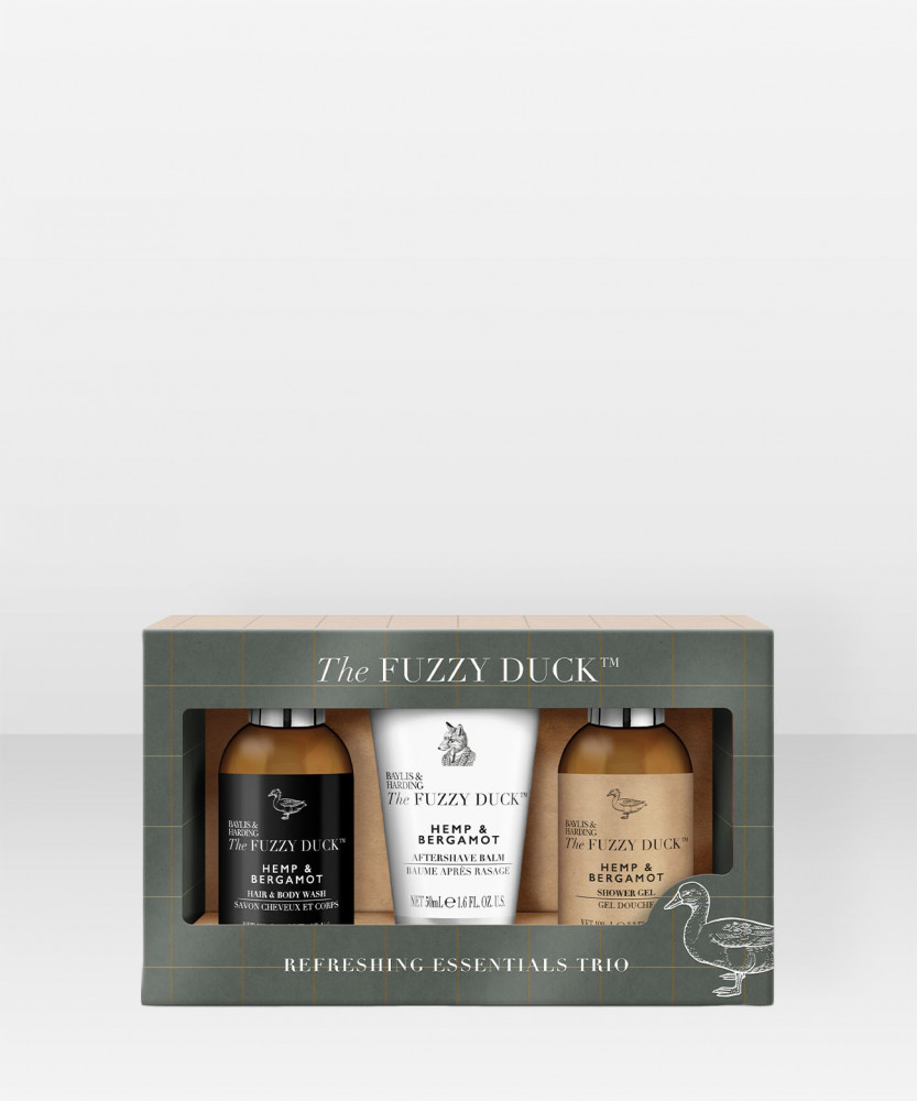 Baylis & Harding The Fuzzy Duck Men's Hemp & Bergamot Trio Set