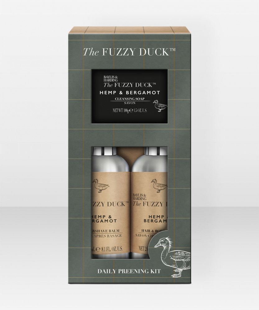 Baylis & Harding The Fuzzy Duck Men's Hemp & Bergamot Trio Set