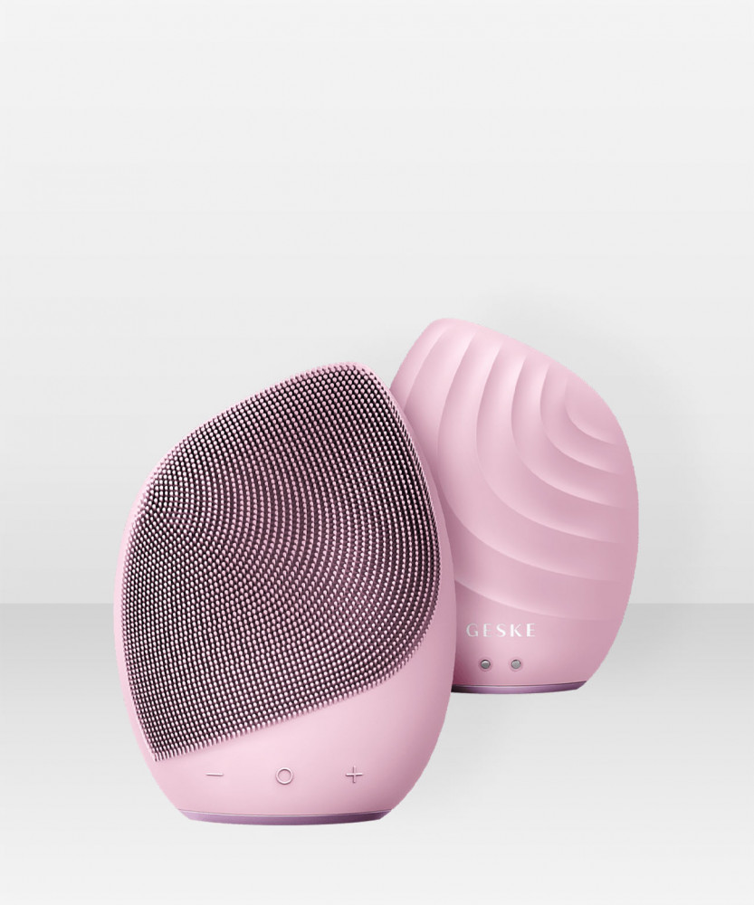 GESKE SmartAppGuided™ Sonic Facial Brush | 5 in 1 Pink