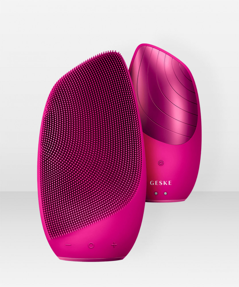 GESKE SmartAppGuided™ Sonic Thermo Facial Brush | 6 in 1 Magenta