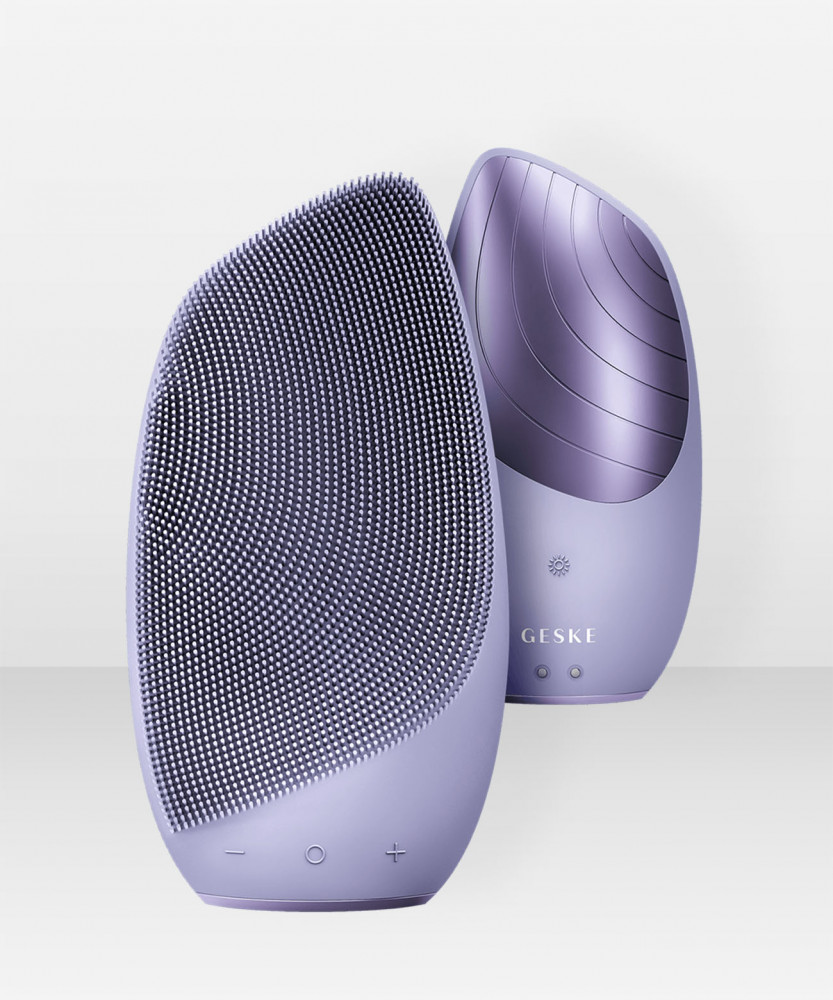 GESKE SmartAppGuided™ Sonic Thermo Facial Brush | 6 in 1 Purple