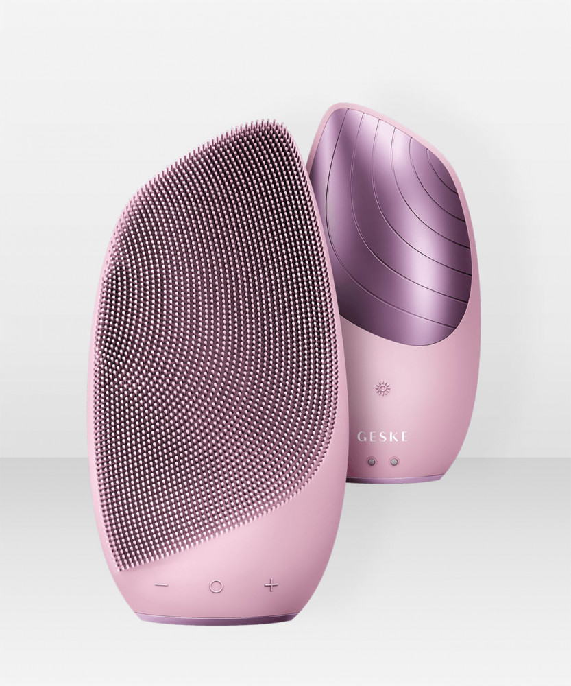 GESKE SmartAppGuided™ Sonic Thermo Facial Brush | 6 in 1 Pink