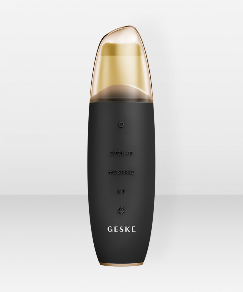 GESKE SmartAppGuided™ MicroCurrent Skin Scrubber & Blackhead Remover | 9 in 1 Gray