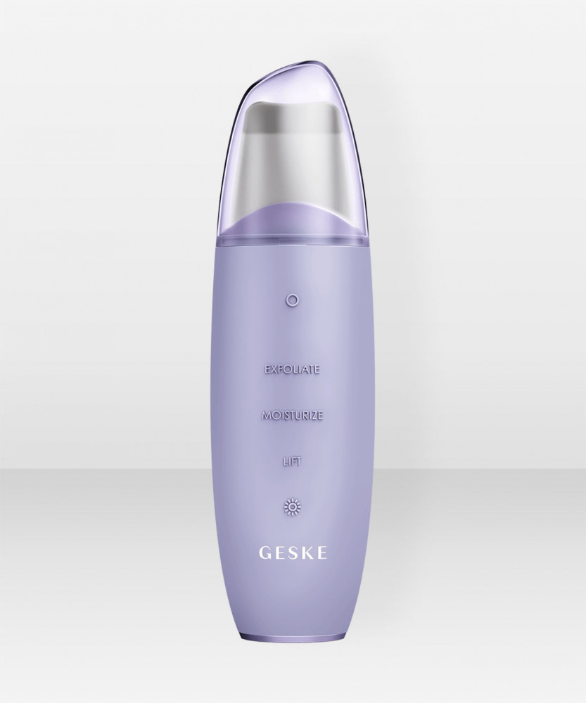 GESKE SmartAppGuided™ MicroCurrent Skin Scrubber & Blackhead Remover | 9 in 1 Purple