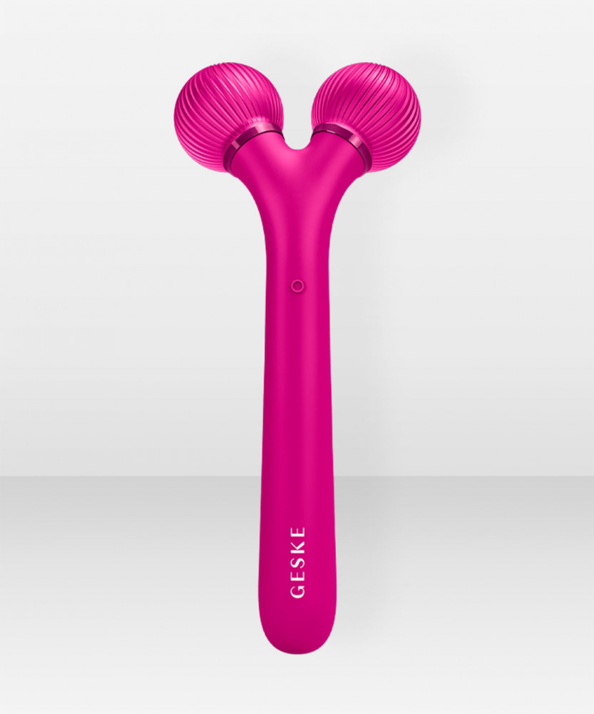 GESKE SmartAppGuided™ Sonic Facial Roller | 4 in 1 Magenta