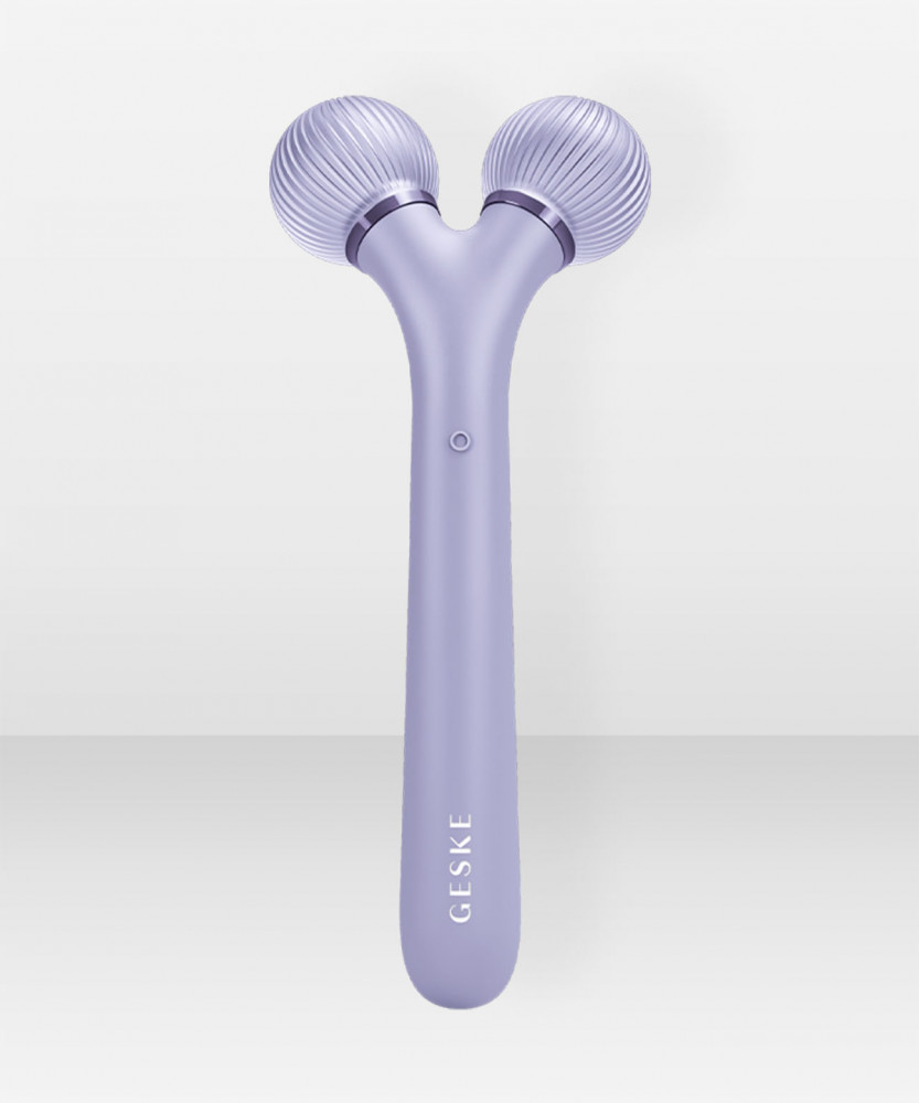 GESKE SmartAppGuided™ Sonic Facial Roller | 4 in 1 Purple