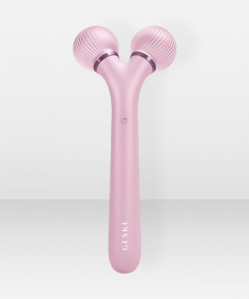 GESKE SmartAppGuided™ Sonic Facial Roller | 4 in 1 Pink