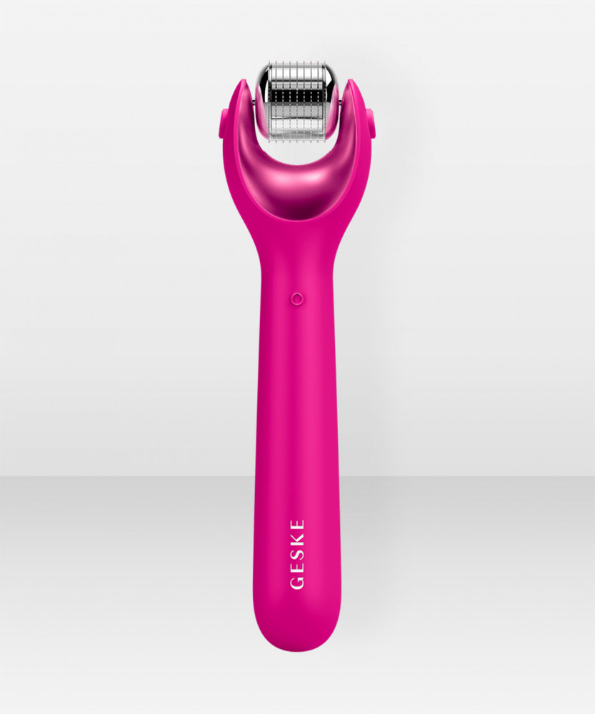 GESKE SmartAppGuided™ MicroNeedle Face Roller | 9 in 1 Magenta