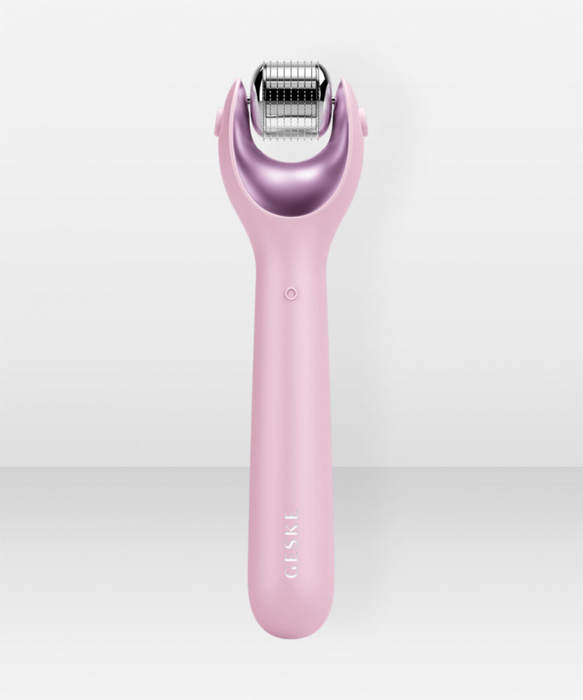 GESKE SmartAppGuided™ MicroNeedle Face Roller | 9 in 1 Pink