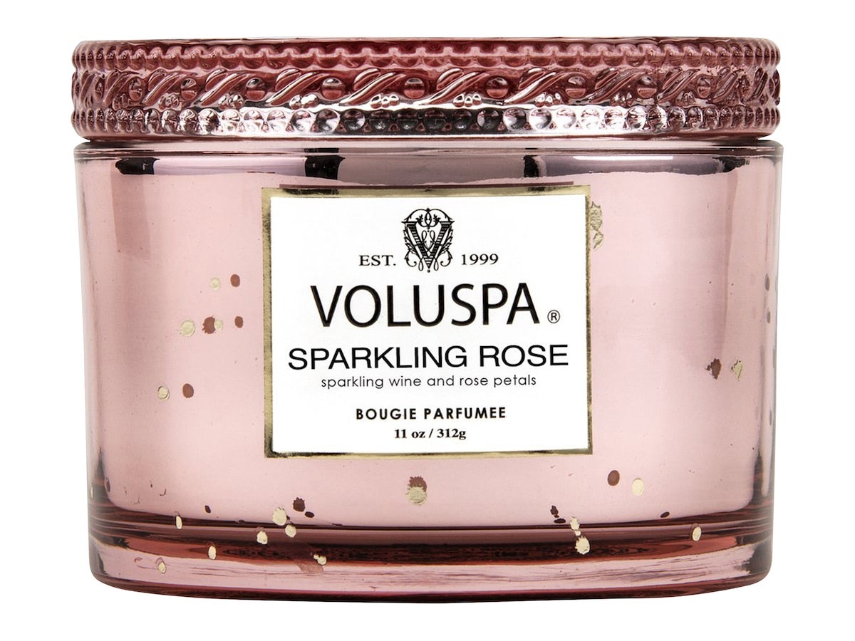 Voluspa Sparkling Rose Boxed Corta Maison Glass Candle - 312 g