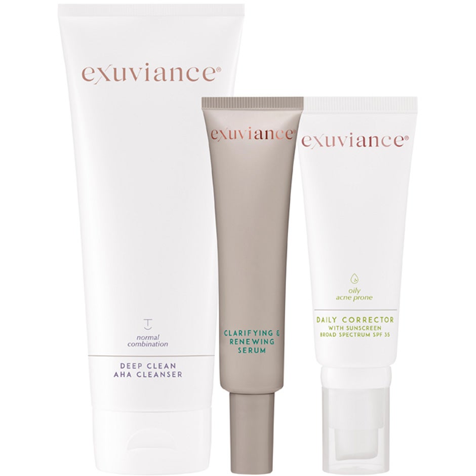 Exuviance Acne kit Cleanser 212 ml, Serum 30 ml, Daily SPF 40g