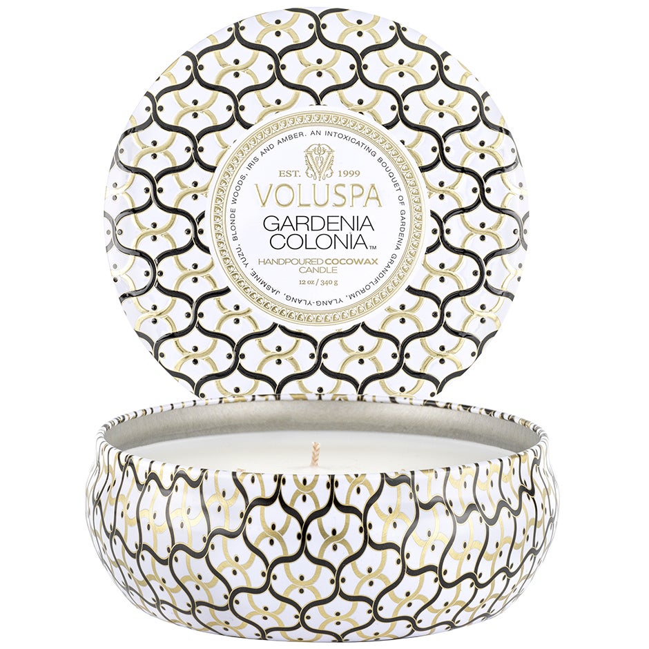 Voluspa 3-Wick Tin Candle Gardenia Colonia - 340 g