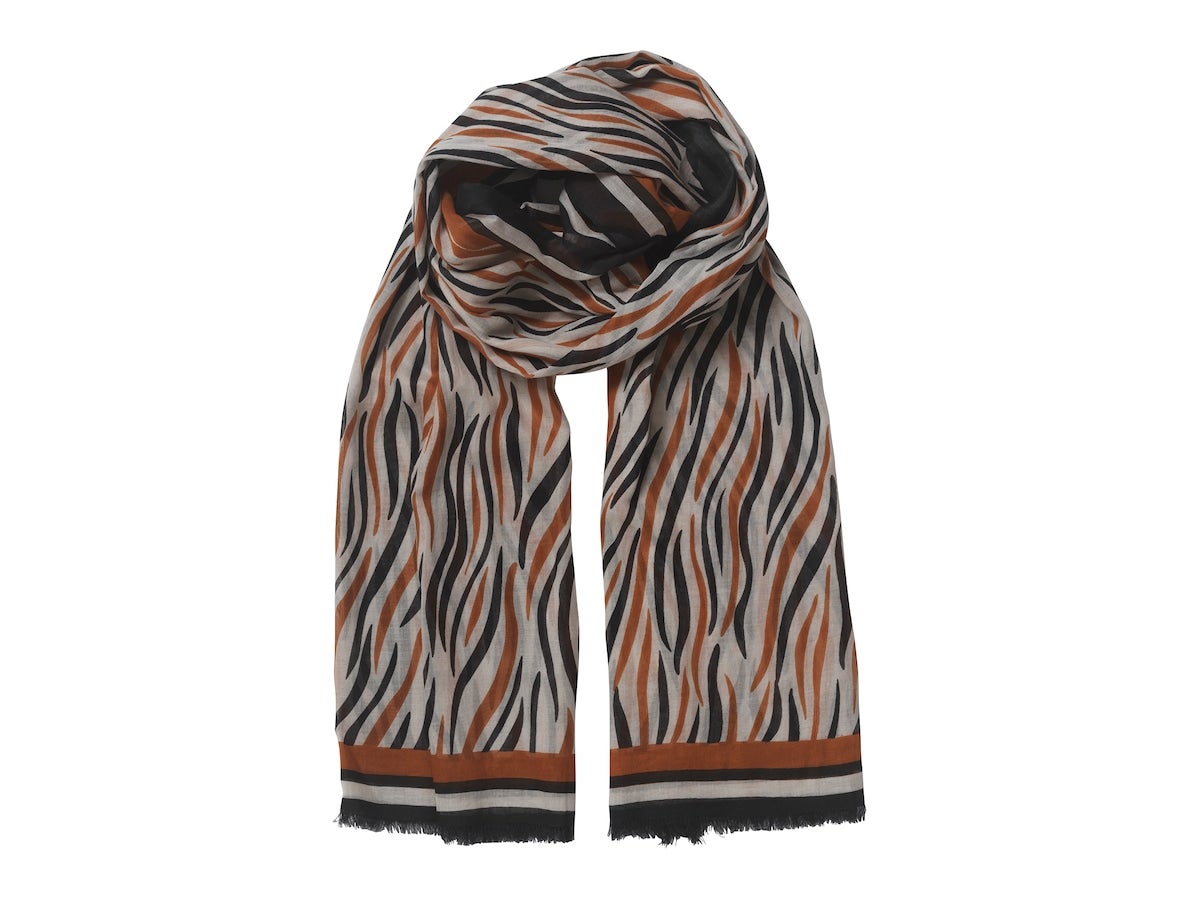 Becksöndergaard Zobra Corga Scarf 100x200 cm, Brownish, 100% Organisk Cotton