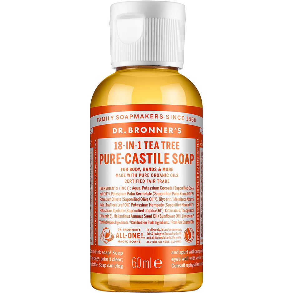 Dr. Bronner's Pure Castille Liquid Soap Tea Tree - 60 ml