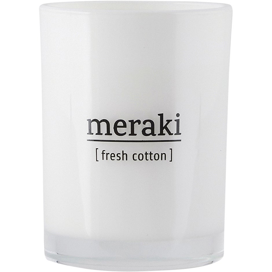 Meraki Fresh Cotton Scented Candle Large - 35 hours