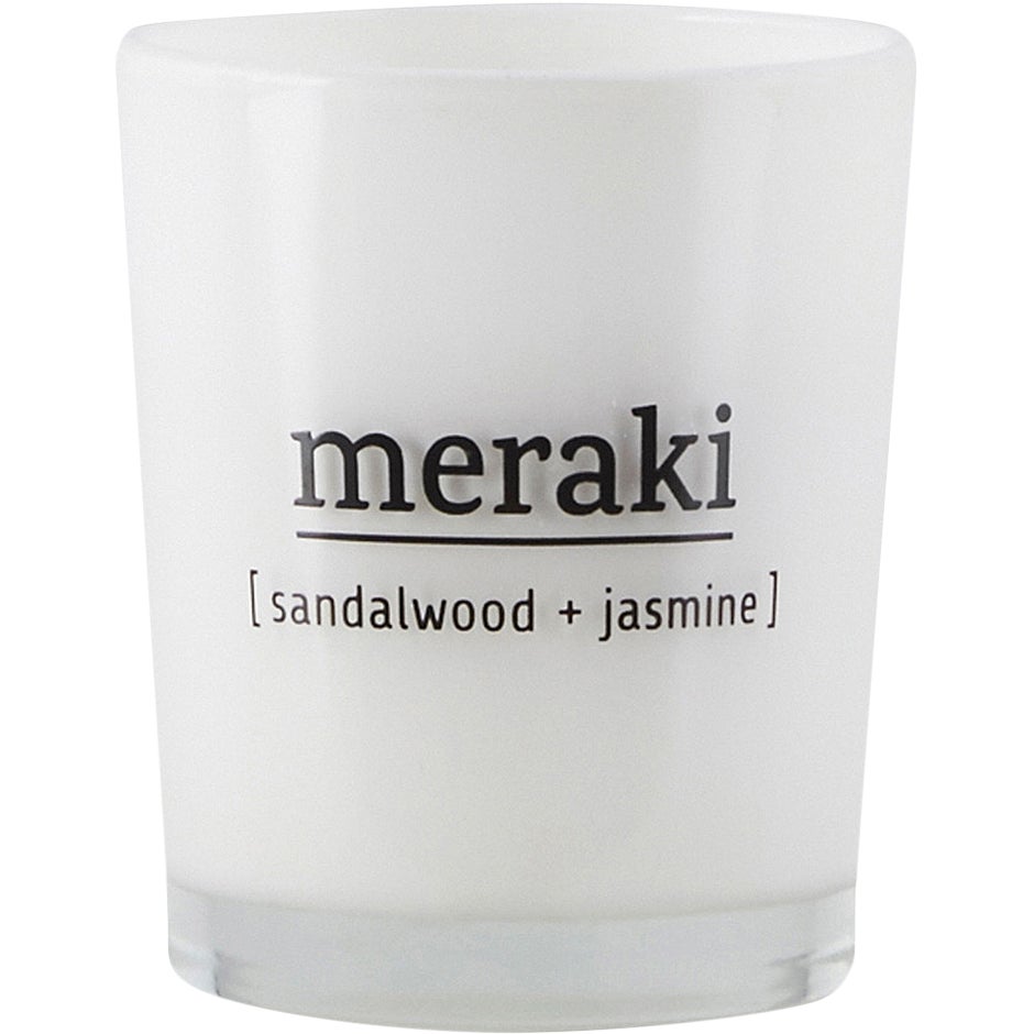 Meraki Sandalwood & Jasmine Scented Candle Small - 12 hours