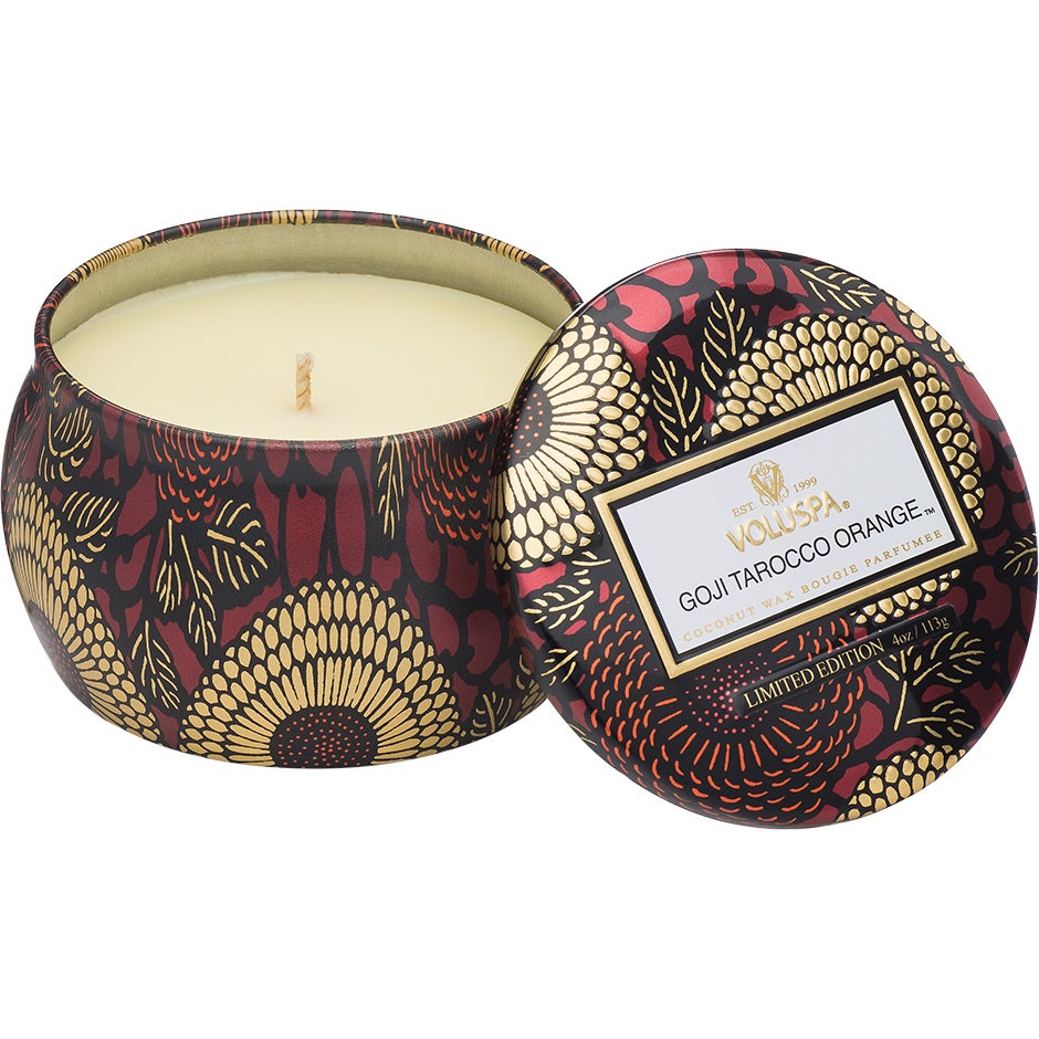 Voluspa Goji & Tarocco Orange Decorative Tin Candle - 113 g