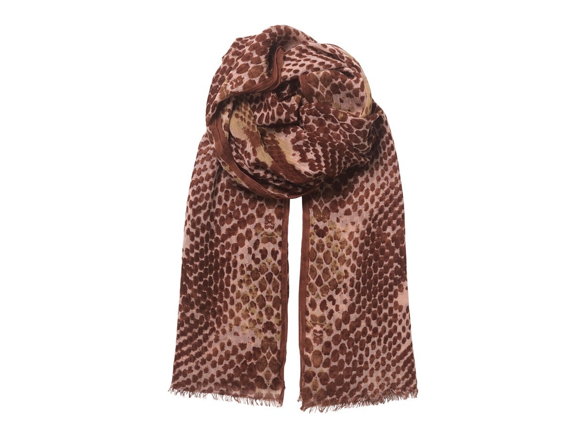 Becksöndergaard Russel Snake Scarf 100x200 cm, Dusty Pink, 60% Cotton 40% Modal